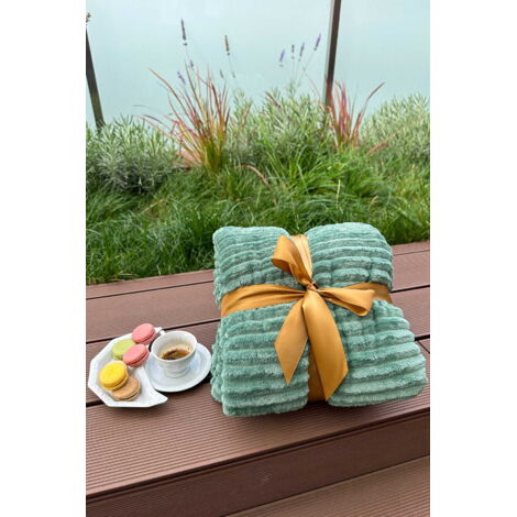 Couverture polaire WAVE 220x240 pistache
