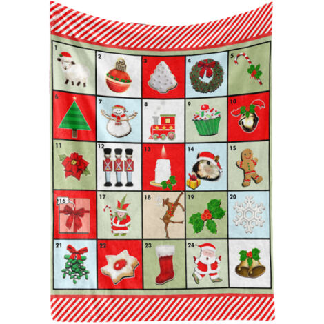 Couverture Polyester Imprimée Grand Format 120x150cm Lavable Machine pour Lit Canapé Saison Complète