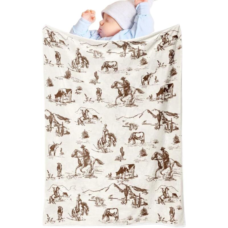 Couverture pour bébé - Style maison de campagne - Vintage - Douce - Pour