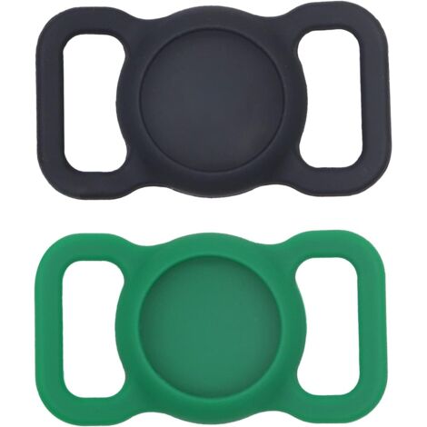 Couverture pour collier-traceur pour animaux domestiques, compatible avec AirTag, anti-rayures, silicone souple, suivi GPS pour chiens et chats, 2 pièces