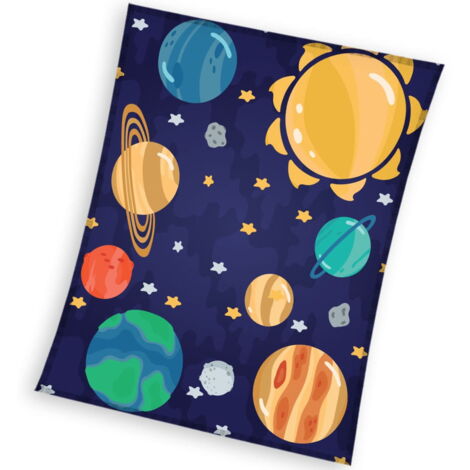 Couverture pour enfant 130 x 160 cm Planètes spatiales