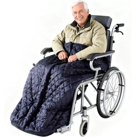 Couverture pour Fauteuil Roulant, Couvre-Jambes de Fauteuil Roulant Doublés en Polaire, Couverture Confortable pour Fauteuils Roulants,pour fauteuils roulants manuels et électriques