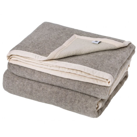 Couverture pur laine vierge blanchie PASTORALE 220x240 cm
