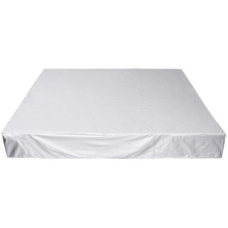Couverture rectangulaire pour piscine 21821830 cm - argent