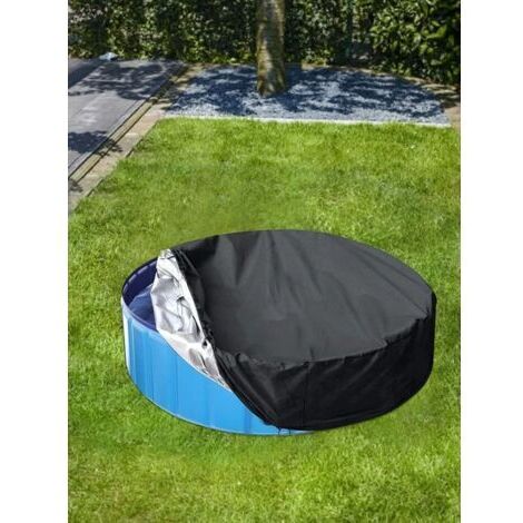 Couverture ronde pour piscine - bâche de protection pour piscines, étanche à l'eau et à la poussière, couverture pour spa, diamètre : 162 x 30 cm