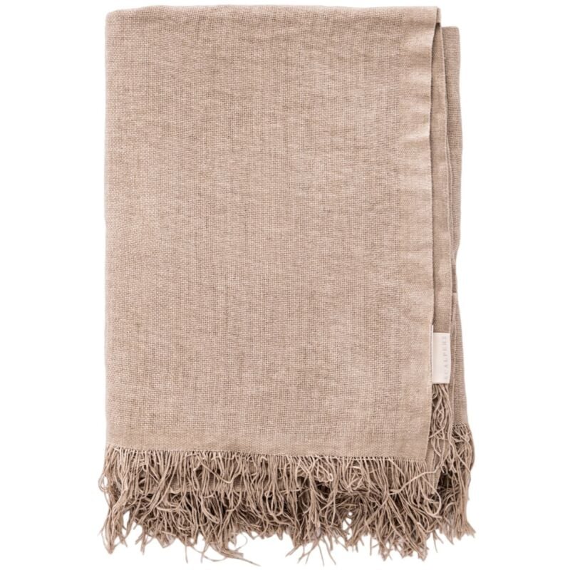 Couverture chenille 140x190cm 100% polyester 260GSM marron Home - Scalpers