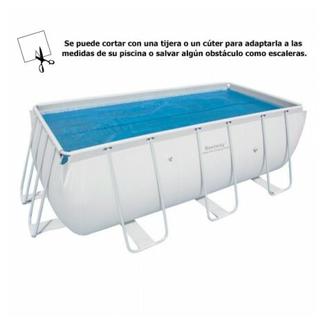 Bâche solaire pour piscine rectangulaire 412x201cm.