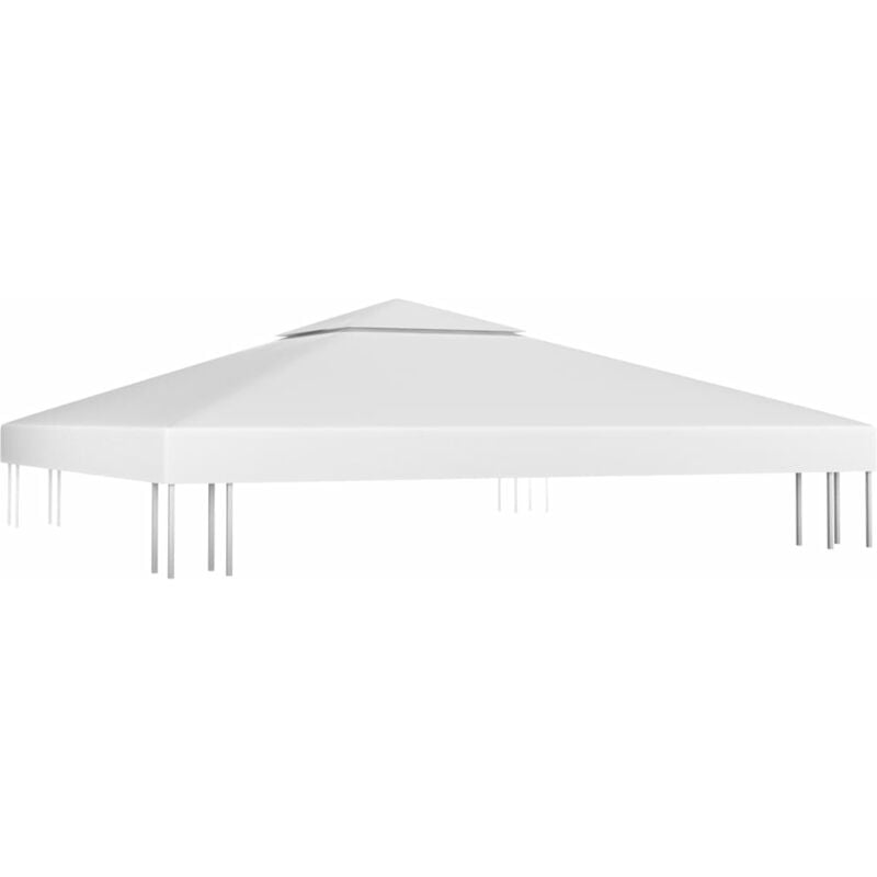 Toile de toit de belvédère 2 niveaux 310 g/m² 3x3 m Blanc - Inlife