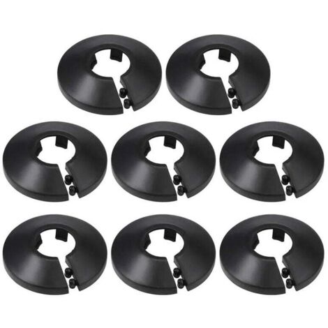Couverture Tuyau 16mm Noir Radiateur Rosace Décoration Mur 8 Pièces
