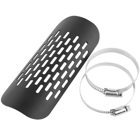 Couverture universelle de bouclier thermique de tuyau de silencieux d'échappement de moto noire