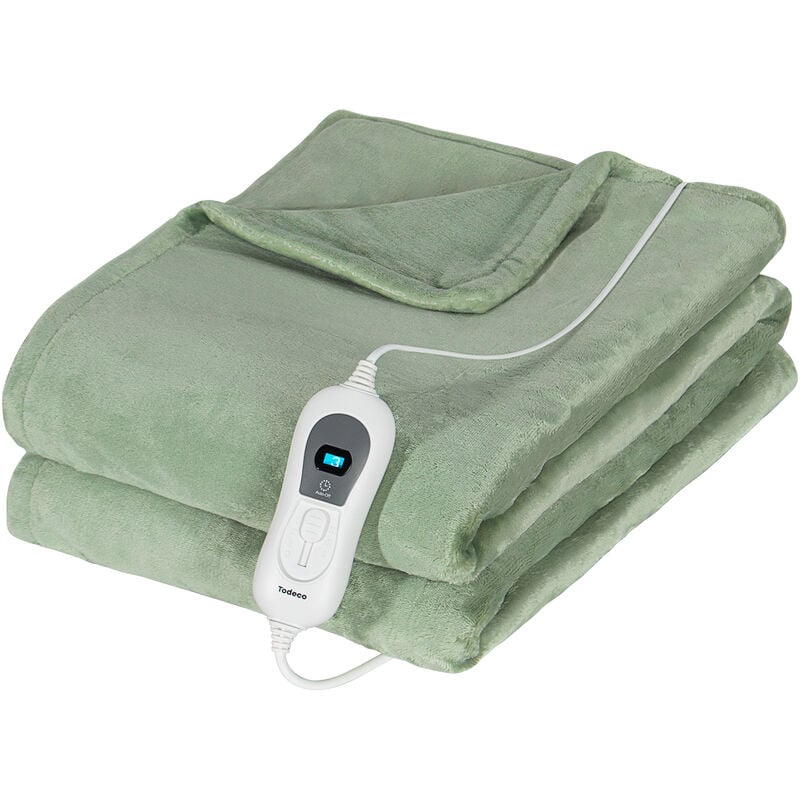 Couvertures Chauffantes avec 180 x 130 cm, 3 Réglages de Chauffage et Arrêt Automatique de 3 Heures, Protection Contre la Surchauffe et Lavable en