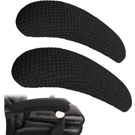 Couvertures D'accoudoir de Chaise de Bureau,Housse de Chaise de Bureau Extensible,Housses de Sièges d'ordinateur Rotatif Élastique,Lavable Couverture pour Pivotante Accoudoirs Chaise