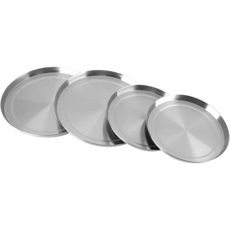 Shining House - Couvertures de Brûleur de Poêle, 4pcs Couvercle de Plaque de Cuisson en Acier Inoxydable Plaques de Cuisson Electriques Protecteur