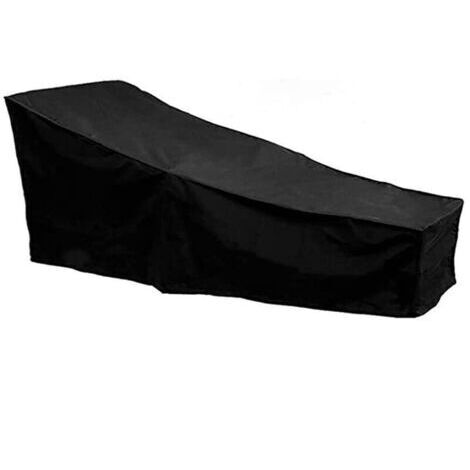 Couvertures de transat de soleil imperméable à l'eau robuste couverture de transat de jardin coupe-vent Anti-UV 420D couverture noir 200704068cm