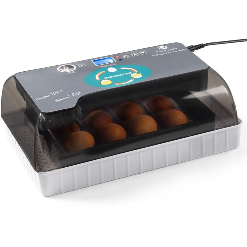 Couveuse automatique 4 à 35 oeufs toutes volailles incubateur autonome mire oeufs