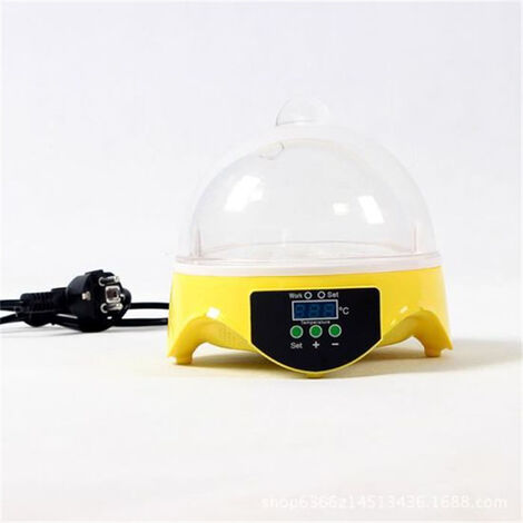 Couveuse et incubateur pour volaille，Incubateur d'oeufs Automatique Couveuse Machine à Couver 7 Oeufs Jaune