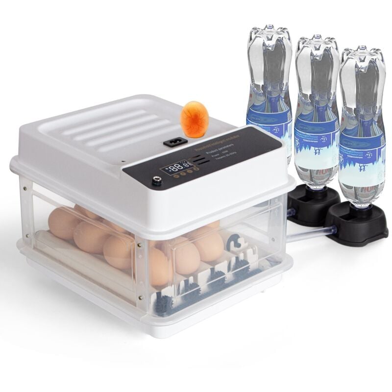 Couveuse Oeuf Automatique 15 ufs, Retournement Automatique des ufs, Contrôle de la Température, Humidification automatique, Double Alimentation,