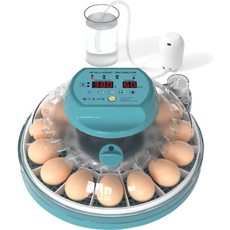 Incubateur Automatique 24-36 Œufs - Retournement & Humidification Auto - Mire-Œuf Inclus - Pour Poules Canards Oies
