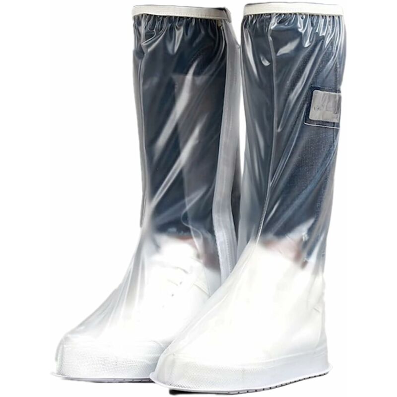 Couvre-Bottes imperméables et antidérapants, Portable, réutilisable pour Femmes, Hommes,Camping, pêche(M)