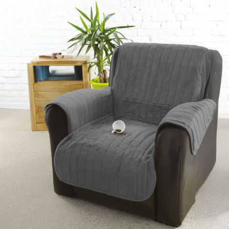 Couvre canapé ou fauteuil - 1 place - Gris