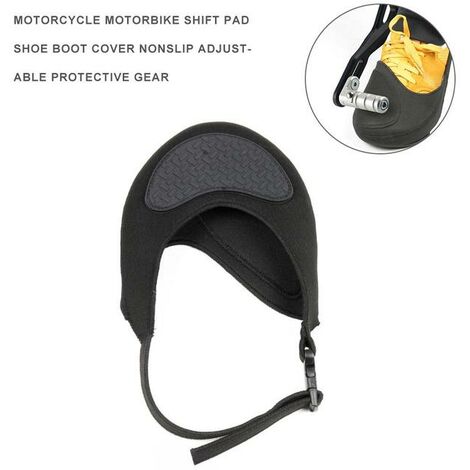 Couvre-chaussures antidérapant pour moto avec coussinet de changement de vitesse, Design étanche, équipement de protection Portable réglable,Black