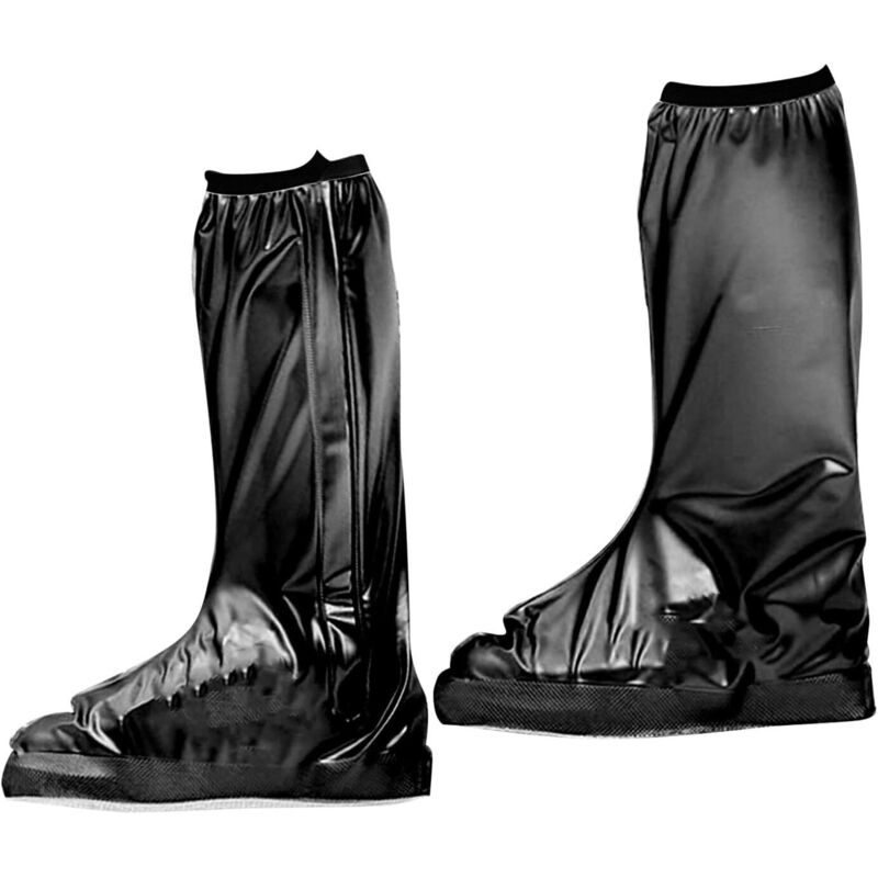 Largeight - Couvre-chaussures de Botte de Pluie, Couvre-chaussures de Pluie en pvc, Semelle épaisse et Imperméable, Antidérapante, Pliable, pour