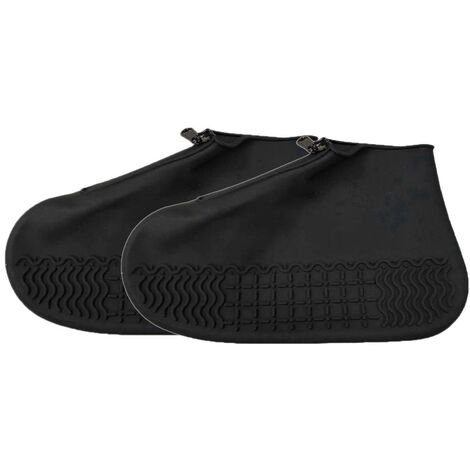 Generic Couvre-chaussures imperméable en silicone, waterproof réutilisables  noir à prix pas cher
