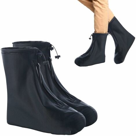 Couvre-chaussures en silicone imperméables, couvre-chaussures de pluie  réutilisables et antidérapants A