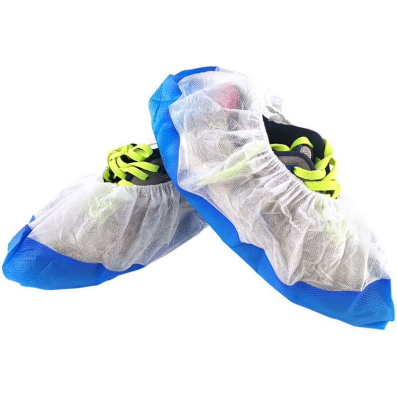 Couvre-chaussures jetables antidérapants et imperméables haute résistance, couvre-chaussures jetables CPE+PP, quantité. (Quantité 50 pièces)