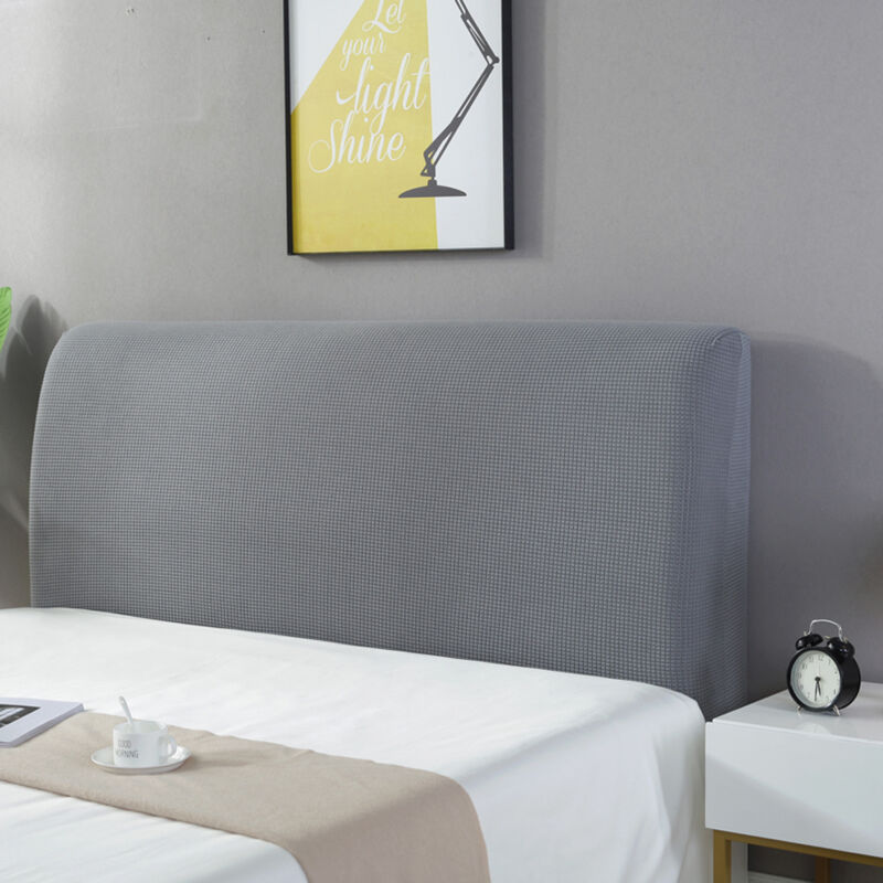 Sinbinta - Couvre de tête de lit, Housse de Lit Extensible Protecteur de Chevet Décoratifs Anti-poussière Utilisé sur la Plupart des têtes - Gris