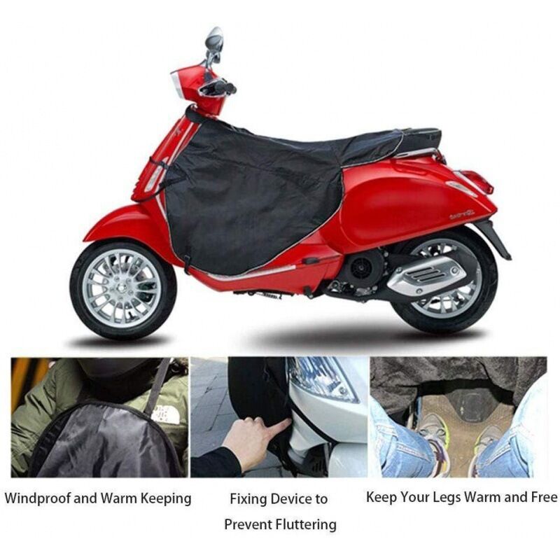 Couvre Jambe Scooter, Scooter Tablier, Universel Housse Protection Contre Le Froid et la Pluie au Etanche avec Bande Réfléchissante, Protège Jambes