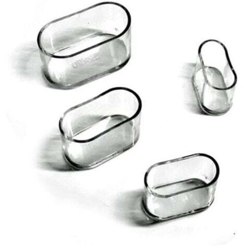 Couvre-Jambes Chaise，Ovale Silicone Meubles Pieds Coussinets Couverture Table Protecteurs Rayures Sol, 24Pcs Transparent 15X30mm