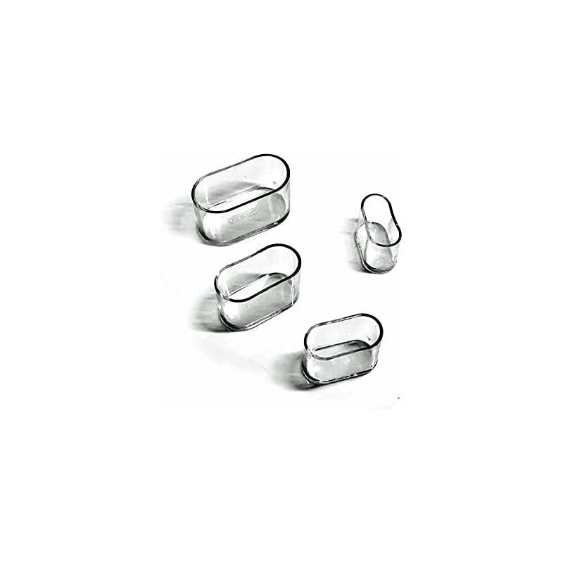 Ersandy - Couvre-Jambes Chaise,Ovale Silicone Meubles Pieds Coussinets Couverture Table Protecteurs Rayures Sol,8-24Pcs-Transparent/24 PièCes15X30 Mm