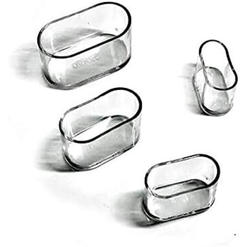 Couvre-Jambes Chaise，Ovale Silicone Meubles Pieds Coussinets Couverture Table Protecteurs Rayures Sol，8-24Pcs-Transparent/24 PièCes15X30 Mm