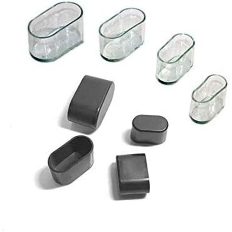 Couvre-Jambes Chaise，Ovale Silicone Meubles Pieds Coussinets Couverture Table Protecteurs Rayures Sol，8-24Pcs-Transparent/24 PièCes15X30 Mm