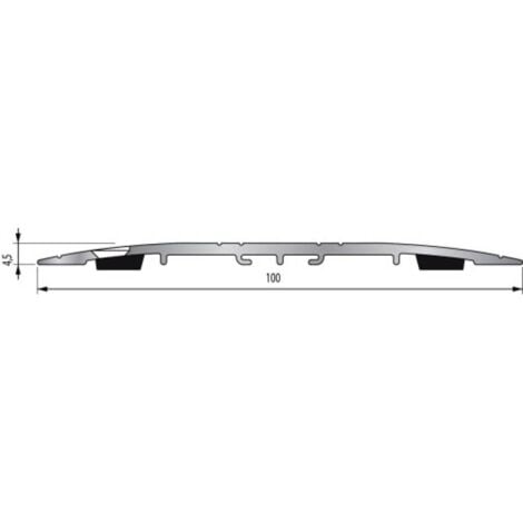 Couvre-joints de sol en aluminium anodisé bords biseautés perçé + adhésif 3000 x 100 mm - DINAC