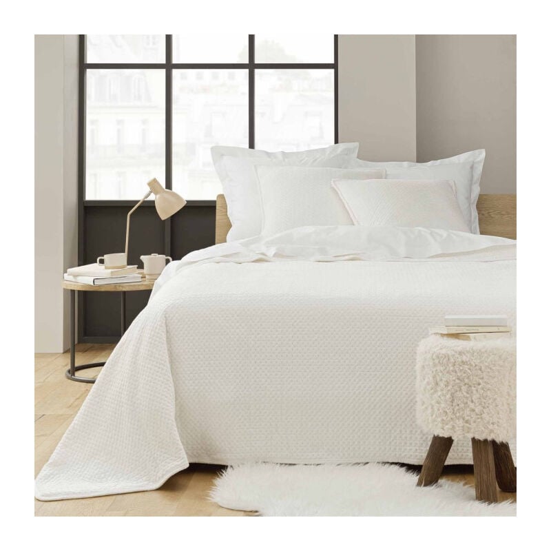 Paris Prix - Couvre-Lit & 2 Housses de Coussin 'Mylene' 220x240cm Naturel