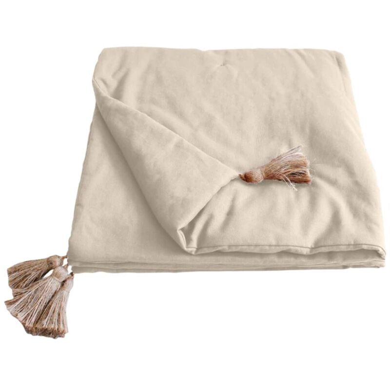 Edredon en coton avec pompons