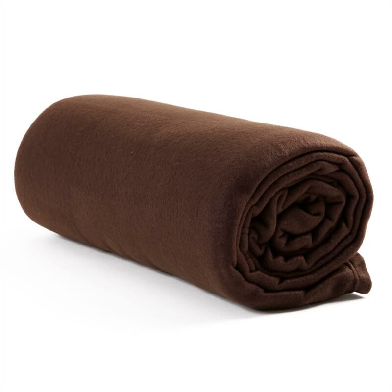 Couvre-lit Couverture 220x240 cm Couverture polaire Couverture microfibre Canapé marron