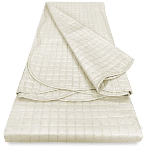 COUVRE-LIT MATELASSÉ DE COULEUR SOLIDE DE VENISE LIT DOUBLE 2 PLACES Beige