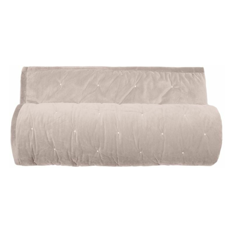 Couvre lit velours matelassé surpiqué 'Gipsy' toutes dimensions Vent Du Sud Gipsy Naturel - 180 x 240 cm pour lit 1 place