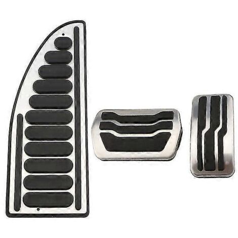 Couvre-pédales en acier inoxydable pour Ford Focus 2, 3, 4, Mk2, Mk3, Mk4, Kuga, Escape, RS, ST (2005-2019) : jeu de pédales d'embrayage, d'accélérateur et de frein avec repose-pieds.