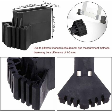 Lot de 4 couvre-pieds antidérapants en caoutchouc pour échelle – Protection optimale des surfaces – Compatible échelles télescopiques et techniques – Groupm