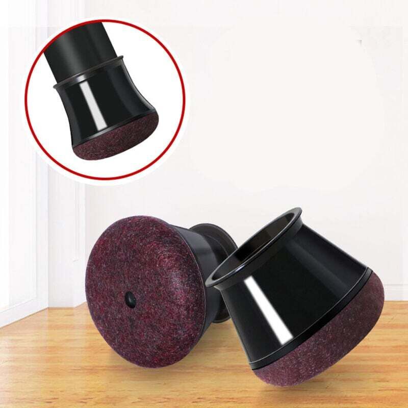 Couvre-Pieds de Chaise, Protège-Pieds de Chaise Améliorés, Capuchons de Pieds Noirs, 16 pièces Fond en Feutre de Silicone Doux