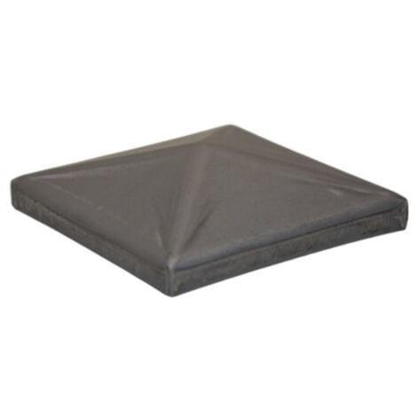 Couvre poteau chapeau carré - Longueur 30mm Hauteur 14mm - Acier - À souder - DECO FER FORGE