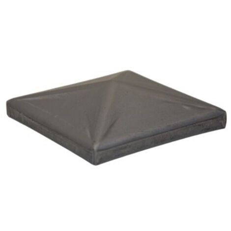 Couvre poteau chapeau carré - Longueur 40mm Hauteur 15mm - Acier - À souder - DECO FER FORGE
