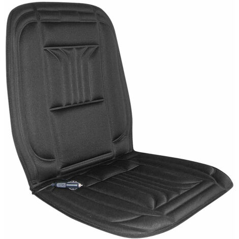 Couvre siège chauffant molletonné – Compatible airbags – Rembourrage ergonomique – Dimensions 100 x 50 x 3 cm – Régulateur de température
