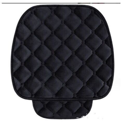Couvre-siège de voiture en velours noir – Housse antidérapante avec poche de rangement – Confort optimal pour animaux de compagnie