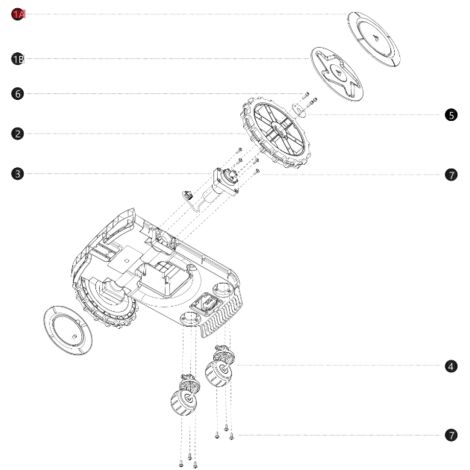 Couvre-tapis i108E ORIGINAL BLUEBIRD robot tondeuse à gazon AB12.02.00.0130