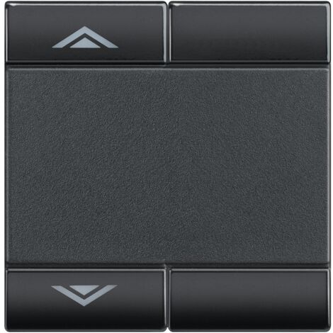 Couvre touches Bticino Livinglight à 2 fonctions Anthracite L4911M2AHN